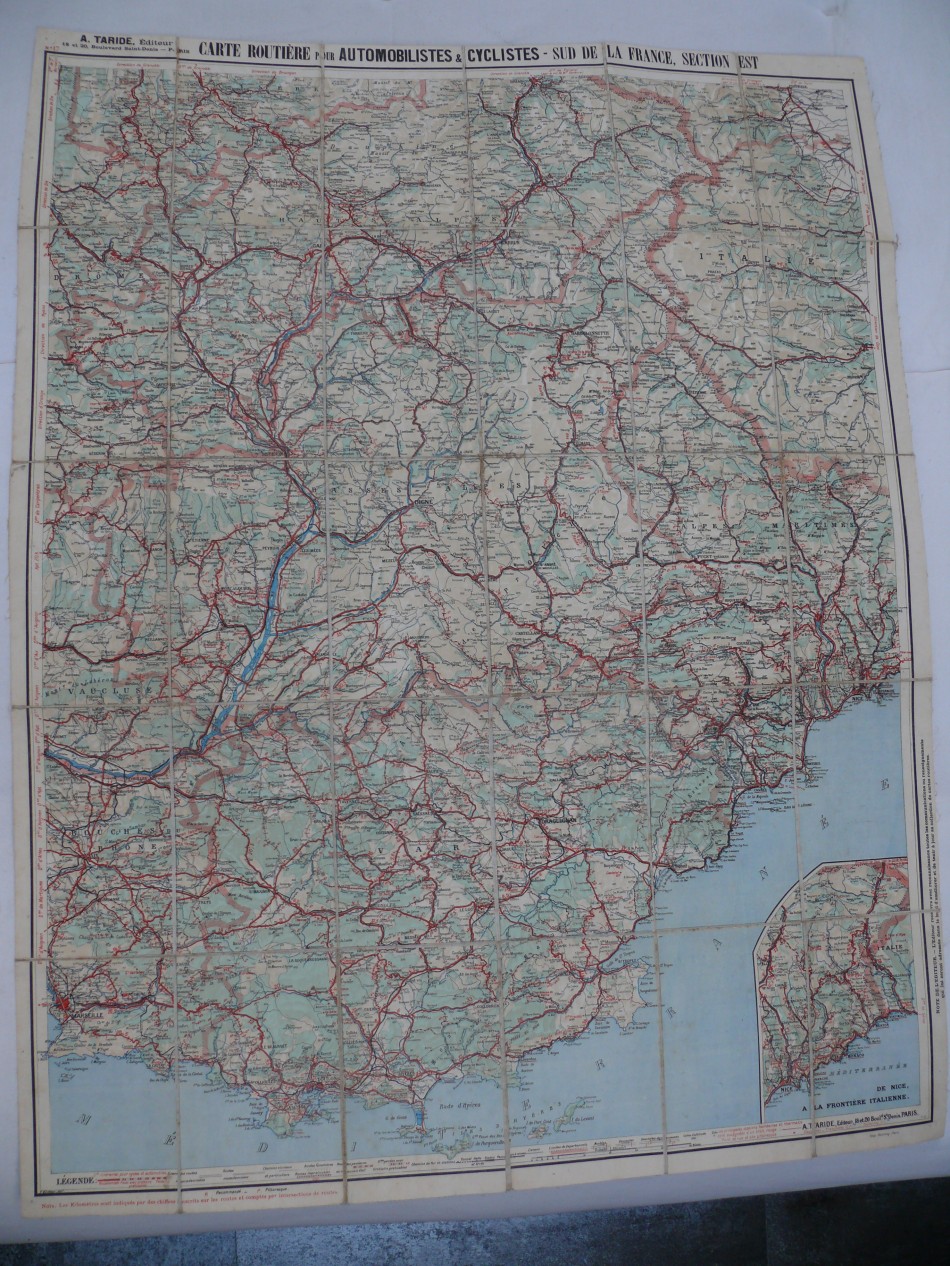 Carta Francia entelado 100x90 cm