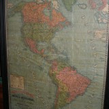 MAPA AMERICA 1898 -180X140 CM  enmarcado