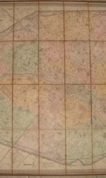 mapa paris 1860  entelado- 450 €